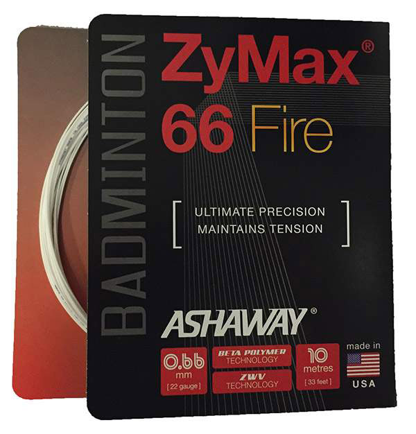 Ashaway Zymax 66 Fire Badminton (White)