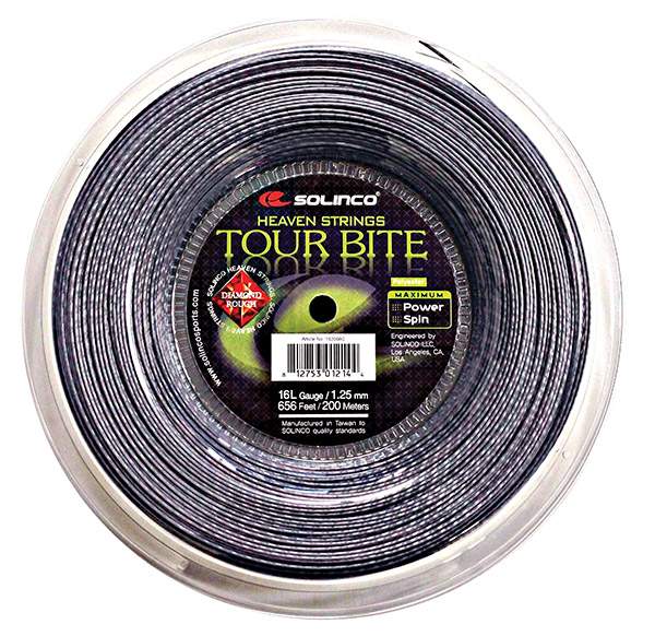 Solinco Tour Bite Diamond Rough Reel 656' (Silver)