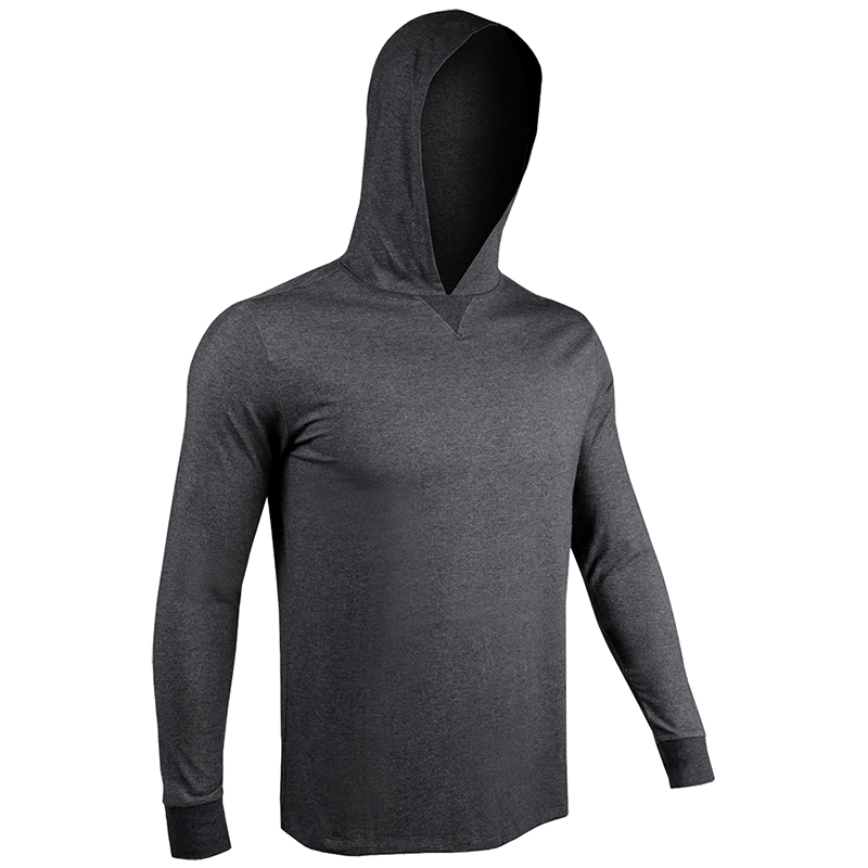 2UNDR Long Sleeve Hooded Tee (Charcoal)