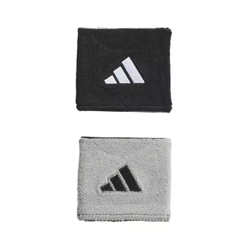 adidas Interval Small Reversible 2.0 Wristbands (Black/Grey)