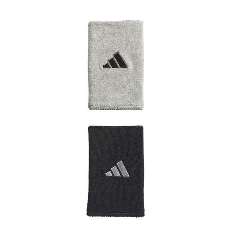 adidas Interval Large Reversible 2.0 Wristbands (Black/Grey)