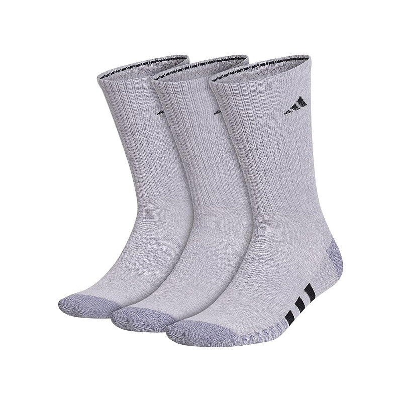 adidas Men's Cushioned 3.0 Crew 3-Pack (Grey)