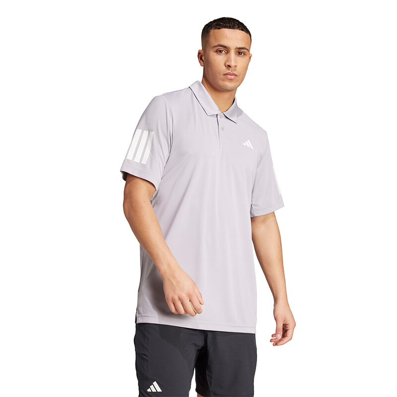 adidas Club 3 Stripes Polo (M) (Glory Grey)