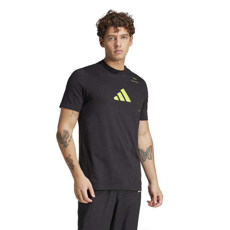 adidas Tennis Category Graphic Tee (M) (Black)