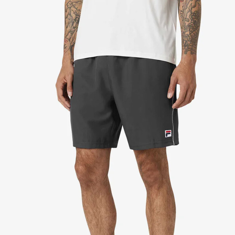 FILA Essentials Stretch Woven 7" Short (M) (Ebony Grey)