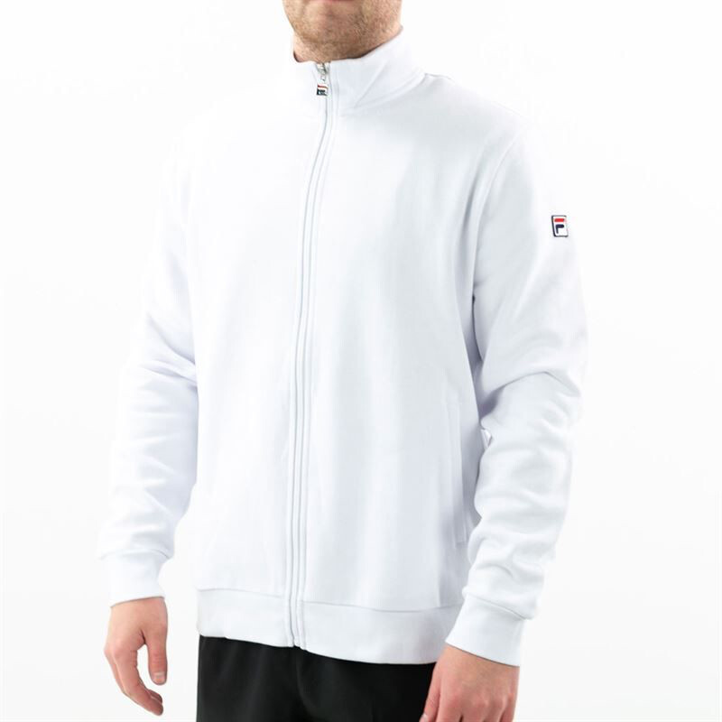 FILA Essentials Match Fleece Full Zip Jacket (M) (White)