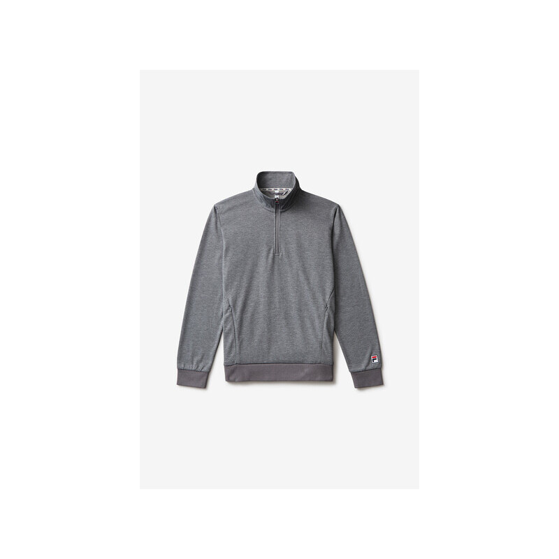 FILA Essentials Long Sleeve 1/4 Zip Top (M) (Grey)