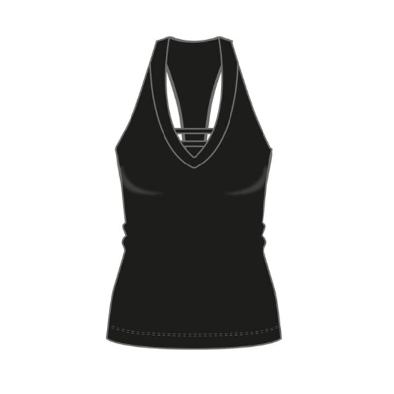 FILA Essentials Halter Tank (W) (Black)