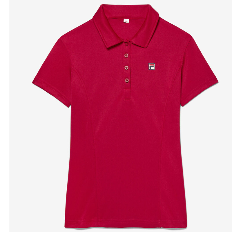 FILA Essentials Pique Polo (W) (Red)