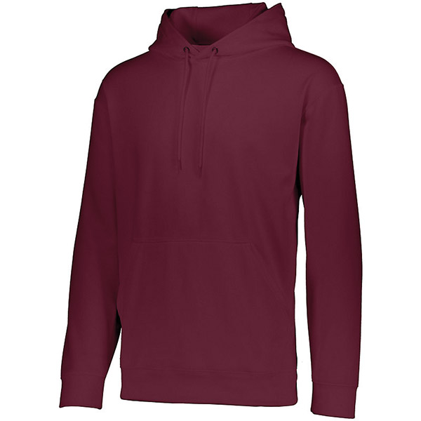 Augusta Wicking Fleece Hooded Sweatshirt (M) (Maroon)