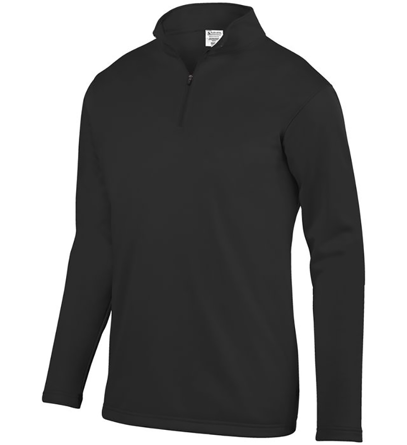 Augusta Wicking Fleece 1/4 Zip Pullover (M) (Black)