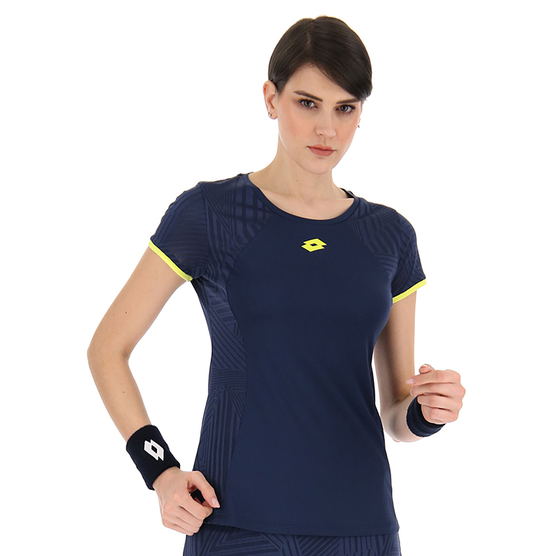 Lotto Superrapida Pickleball V Tee (W) (Dark Denim)