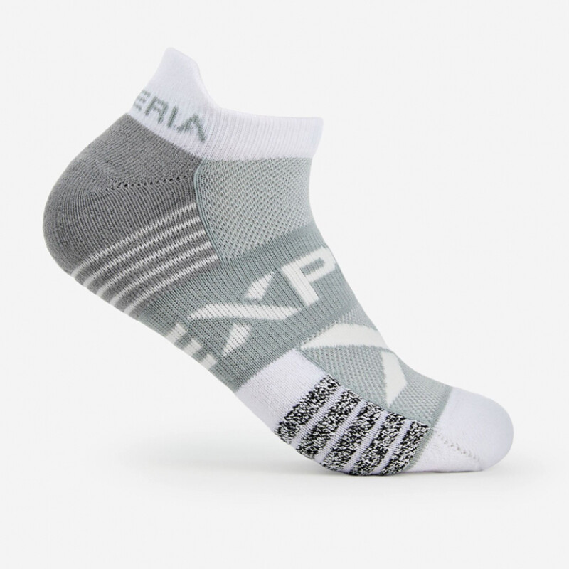 Thor-Lo Experia Ultra Light Padding No-Show Tab (White/Grey)