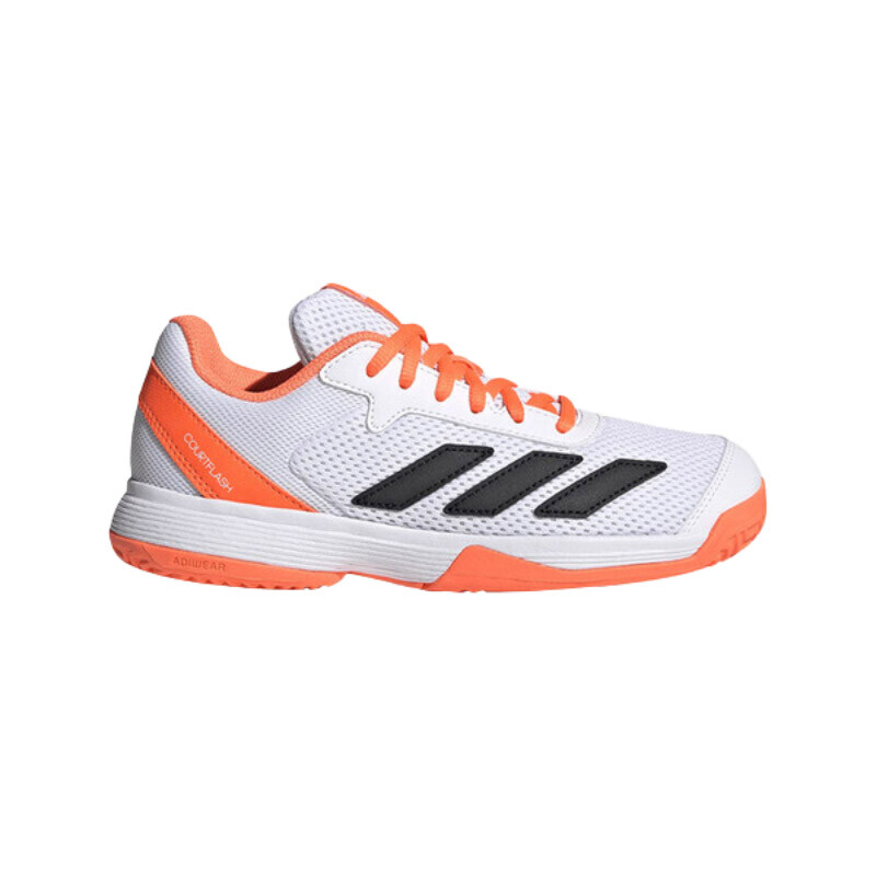 adidas Courtflash Kids' (White/Orange)