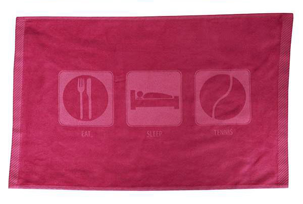 Eat Sleep Tennis Towel (Pink)