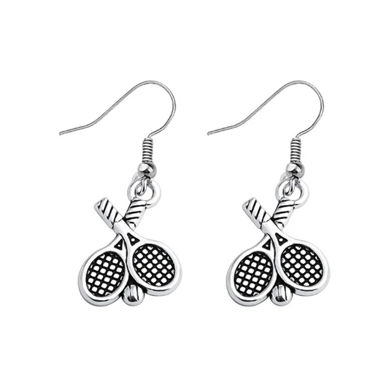 Born To Rally Tennis Racquet Earrings