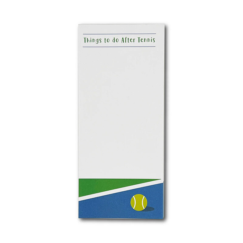 Tennis Notepad - Things to do After Tennis