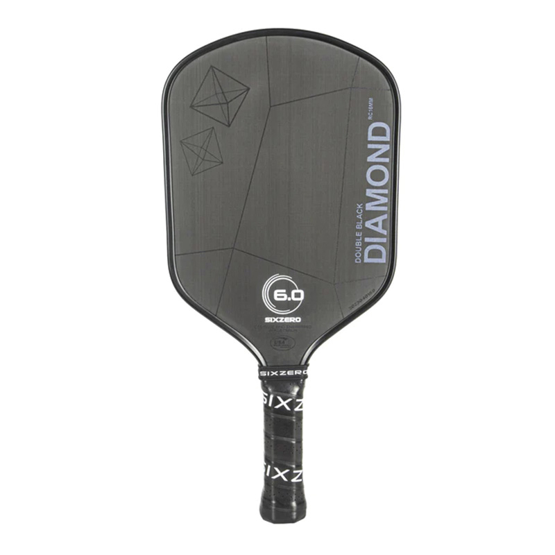 Six Zero Double Black Diamond Control 16mm Pickleball Paddle (Black)