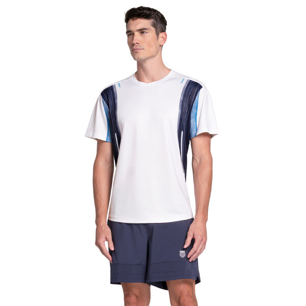 K-Swiss Breakline Stripe Short Sleeve (M) (White/Blue)