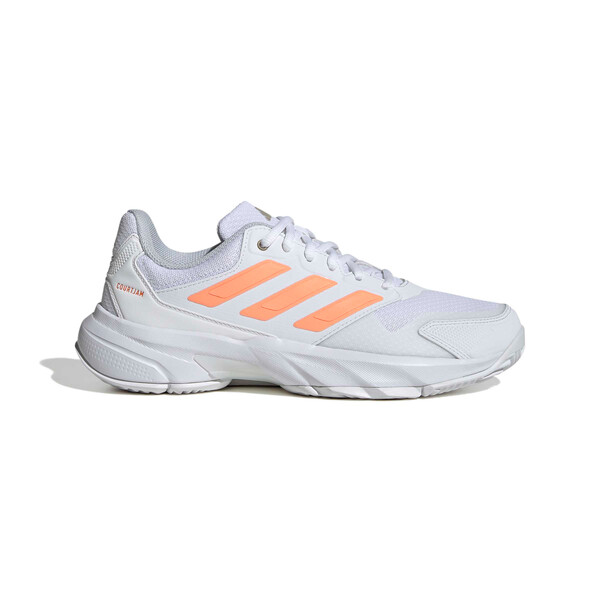 adidas CourtJam Control 3 (W) (White/Beam Orange)