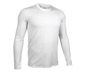 2UNDR Long Sleeve Crew Tee (White)