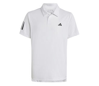 adidas Boys Club 3 Stripe Polo (White)