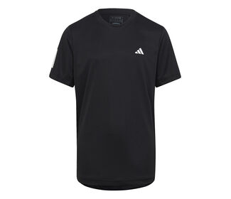 adidas Boys Club 3 Stripe Tee (Black)