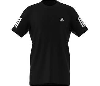 adidas Boys' Club 3 Stripes Tee (Black)