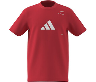 adidas Kids' Tennis Category Graphic Tee (Red)