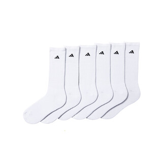 adidas Men's Athletic Cushioned Crew 6-Pack (White)