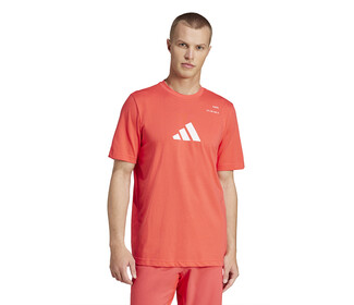 adidas Padel Category Graphic Tee (M) (Red)