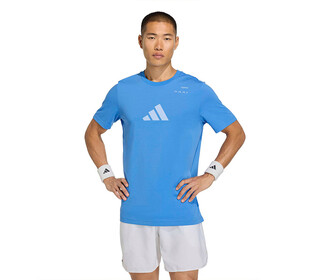 adidas Tennis Category Graphic Tee (M) (Ray Blue)
