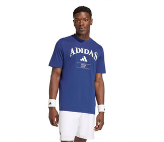 adidas Heritage Tennis Graphic Tee (M) (Dark Blue)