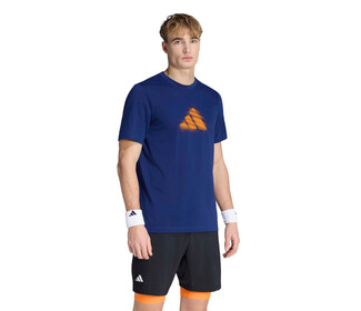 adidas Clay Graphic Tee (M) (Dark Blue)