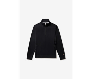 FILA Essentials Long Sleeve 1/4 Zip Top (M) (Black)