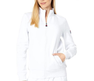 FILA Essentials Match Fleece Full Zip Jacket (W) (White)