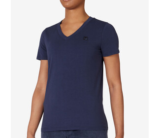 FILA Elevated Essentials V-Neck Tee (W) (Navy)