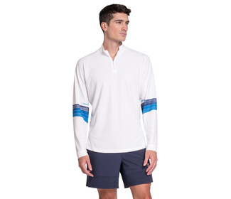 K-Swiss Downforce Long Sleeve 1/4 Zip (M) (White)