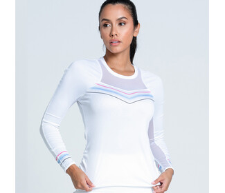 Lucky In Love Blue Streak Long Sleeve (White)