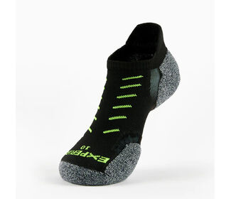 Thor-Lo Experia TECHFIT Light Cushion No Show Tab Rocket Grip (Black/Yellow)