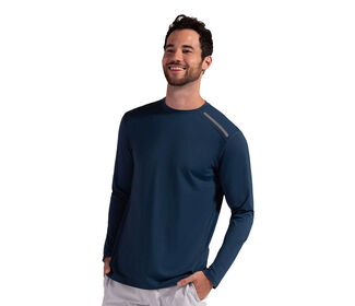 BloqUV Jet Long Sleeve Tee (M) (Midnight Blue)