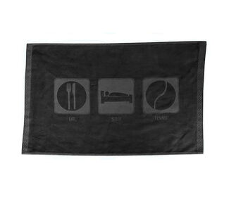 Eat Sleep Tennis Towel (Black)