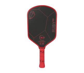 Six Zero Ruby Pro 14mm Pickleball Paddle (Black/Red)
